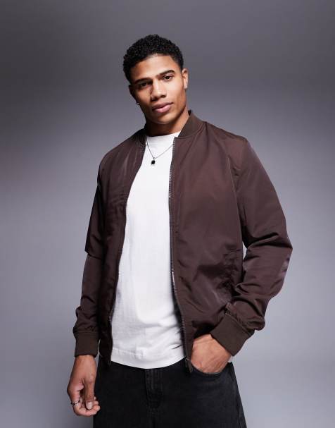 ASOS DESIGN - Giacca bomber leggera marrone - view 1