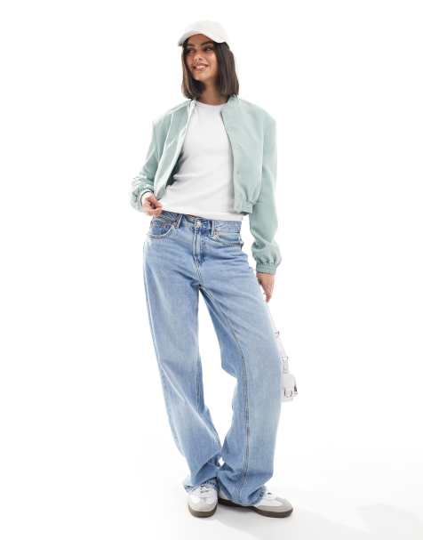 ASOS DESIGN - Giacca bomber sartoriale color salvia con spalle voluminose - view 1