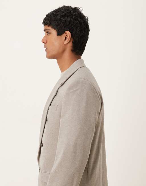 ASOS DESIGN - Giacca da abito comoda grigio mélange spazzolato, 4 di 5