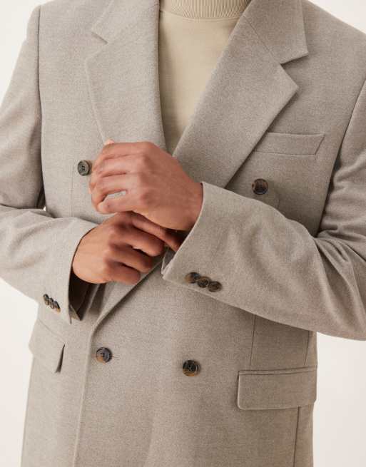 ASOS DESIGN - Giacca da abito comoda grigio mélange spazzolato, 5 di 5