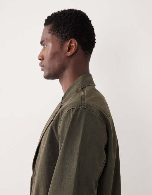 ASOS DESIGN - Giacca da abito extra larga color verde scuro slavato, 4 di 5