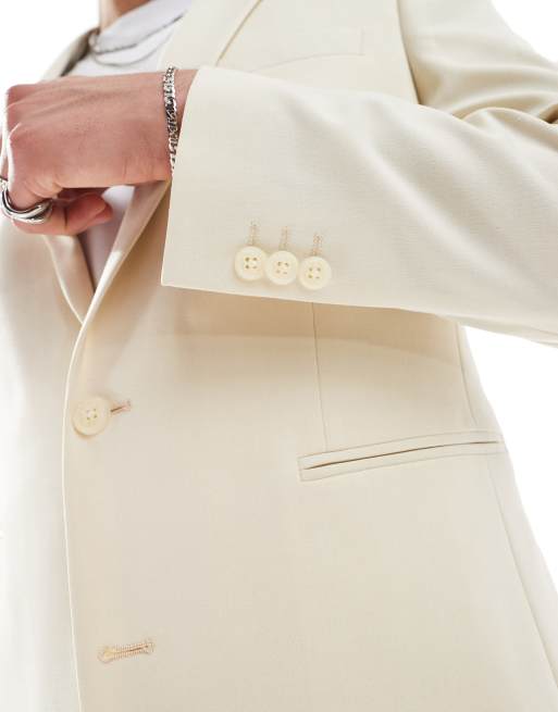 ASOS DESIGN - Giacca da abito regular color pietra, 2 di 5