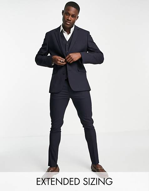 Uomo Abbigliamento da Giacche da Blazer Giacca da abito skinny gessatoNew Look in Materiale sintetico da Uomo colore Blu 
