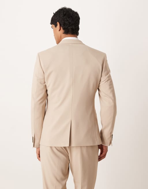 ASOS DESIGN - Giacca da abito skinny color pietra chiaro, 3 di 5