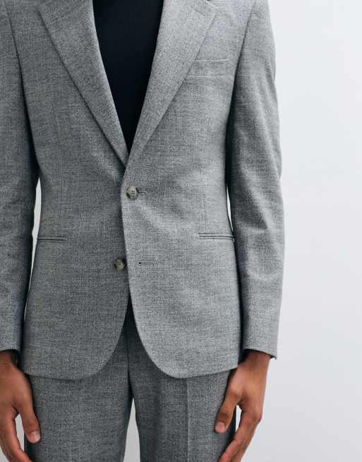 ASOS DESIGN - Giacca da abito skinny grigio sale e pepe, 2 di 5