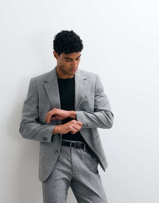 ASOS DESIGN - Giacca da abito skinny grigio sale e pepe, 4 di 5