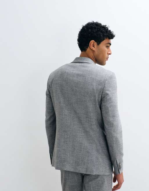 ASOS DESIGN - Giacca da abito skinny grigio sale e pepe, 5 di 5