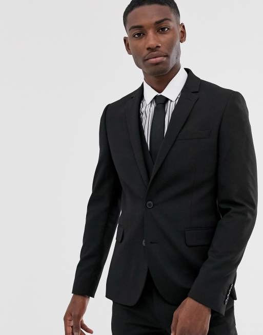 ASOS DESIGN - Giacca da abito skinny nera