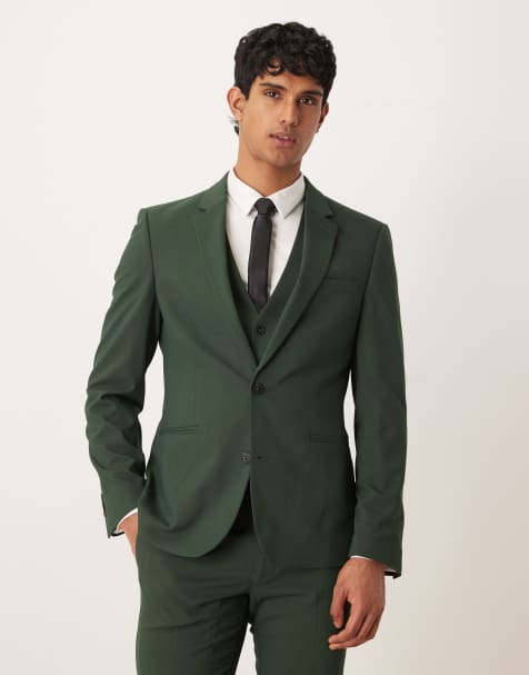 ASOS DESIGN - Giacca da abito skinny verde scuro - view 1