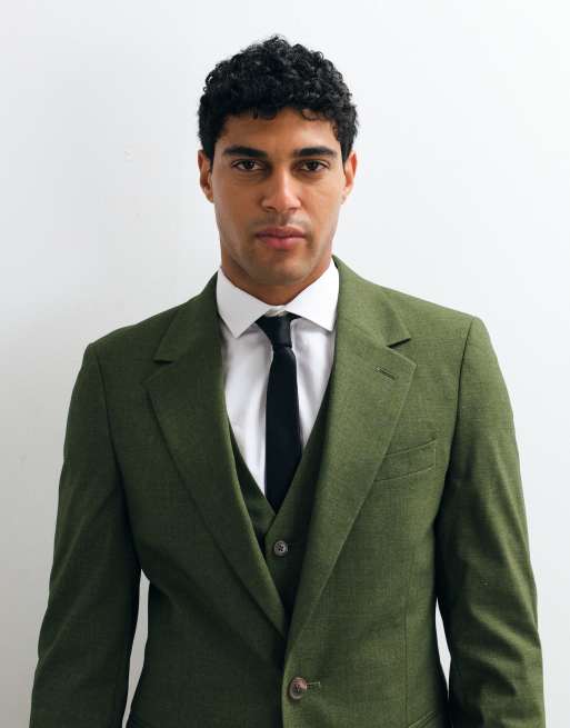 ASOS DESIGN - Giacca da abito skinny verde, 2 di 5