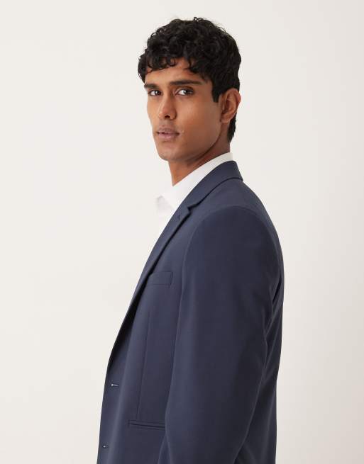 ASOS DESIGN - Giacca da abito slim blu navy, 4 di 5