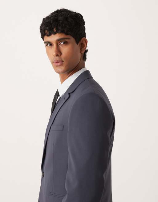 ASOS DESIGN - Giacca da abito slim blu navy, 4 di 5