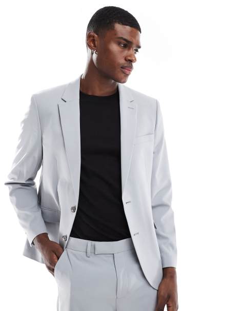 ASOS DESIGN - Giacca da abito slim grigia - view 1