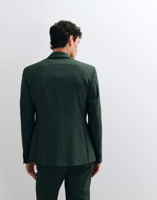 ASOS DESIGN - Giacca da abito slim verde scura, 4 di 5