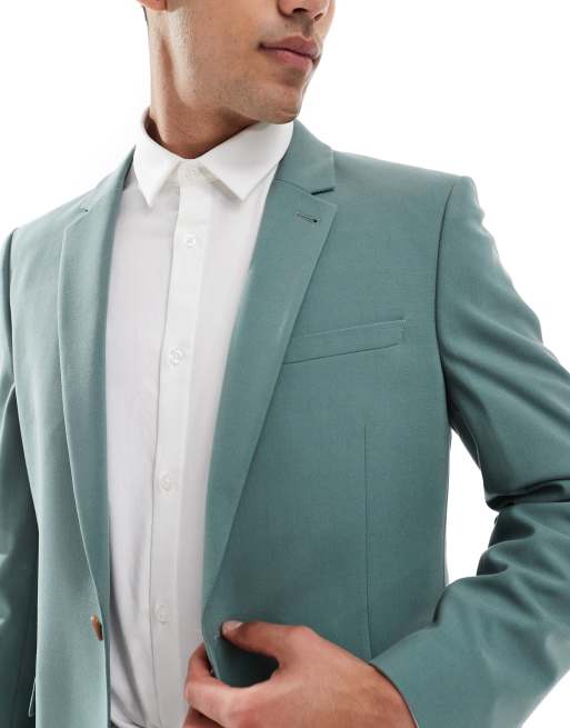 ASOS DESIGN - Giacca da abito slim verde, 2 di 5