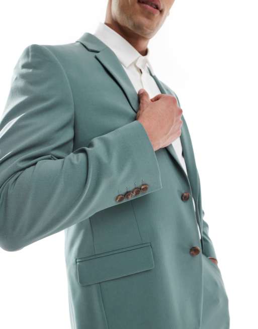 ASOS DESIGN - Giacca da abito slim verde, 5 di 5