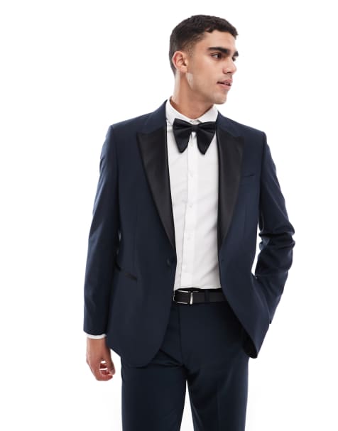 ASOS DESIGN - Giacca da smoking slim color blu navy profondo - view 1
