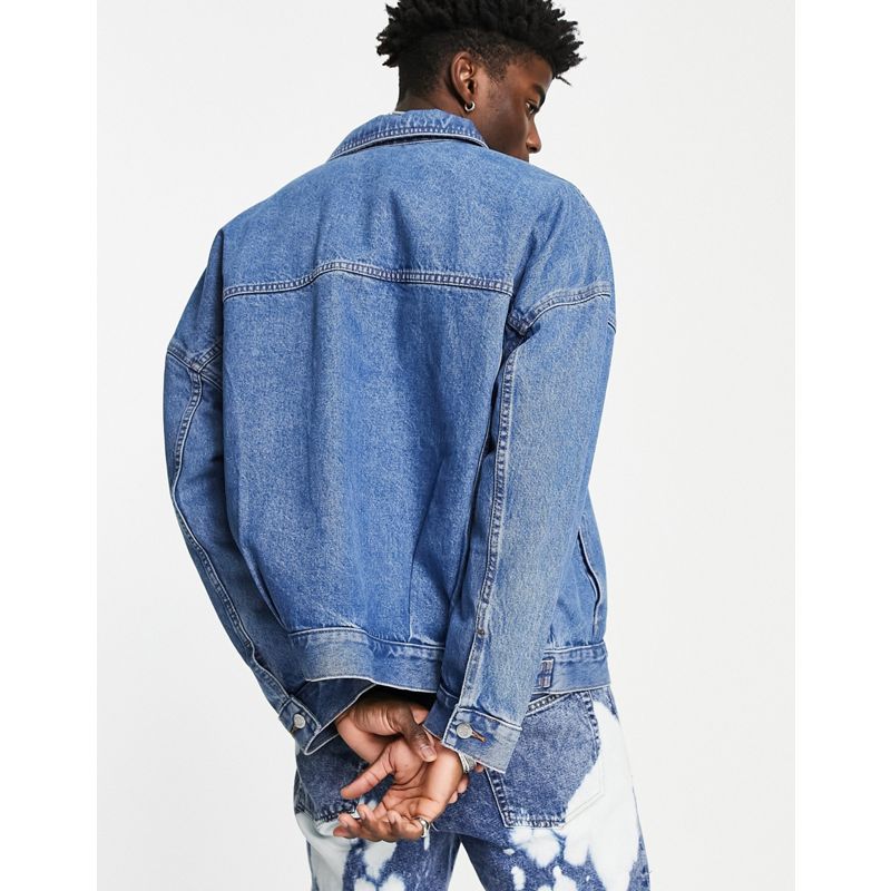 Giacche di jeans pMYw5 DESIGN - Giacca di jeans oversize lavaggio blu medio