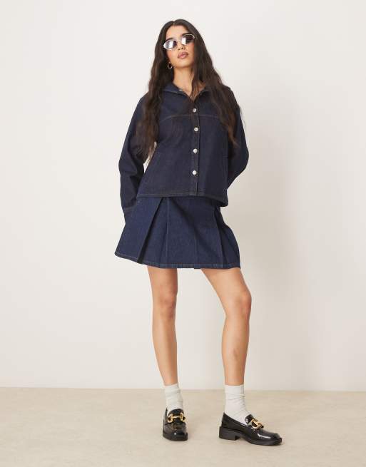 ASOS DESIGN Giacca di jeans rinse wash alla marinara ASOS