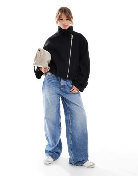 ASOS DESIGN - Giacca elegante nera con collo a imbuto - view 1
