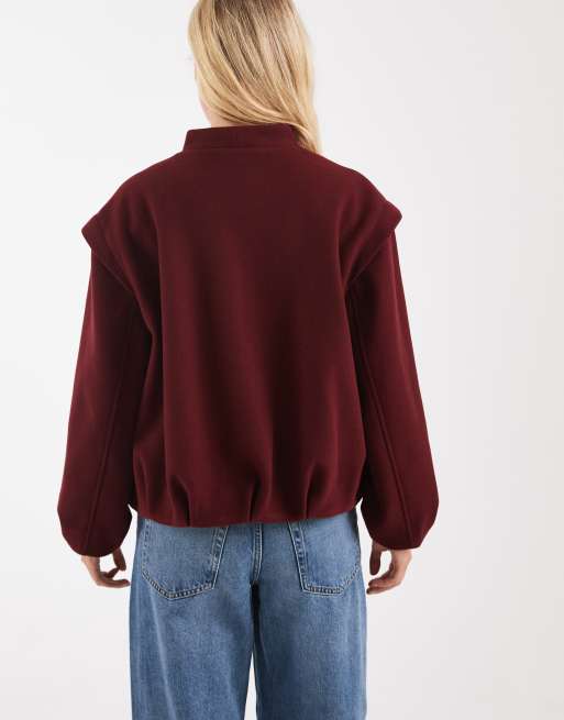 ASOS DESIGN - Giacca formale stile anni '80 con fondo a palloncino rosso intenso, 4 di 4