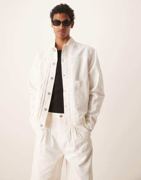 ASOS DESIGN - Giacca harrington écru con pieghe in coordinato - view 1