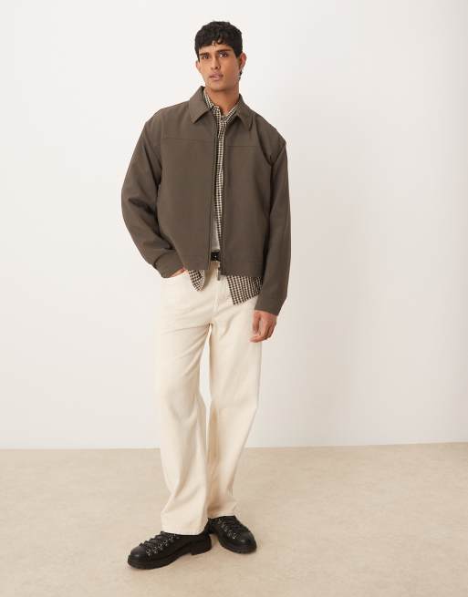 ASOS DESIGN - Giacca harrington elegante grigia, 2 di 5