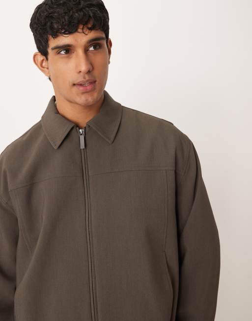 ASOS DESIGN - Giacca harrington elegante grigia, 5 di 5