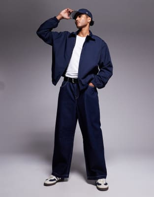 ASOS DESIGN - Giacca harrington leggera blu navy - view 1