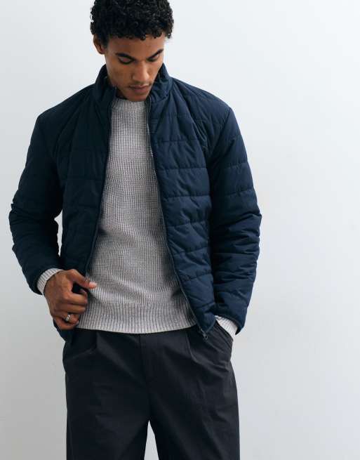 ASOS DESIGN giacca imbottita foderata navy, 2 di 5