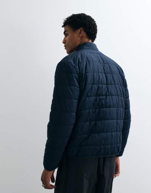 ASOS DESIGN giacca imbottita foderata navy, 4 di 5