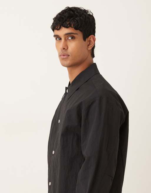 ASOS DESIGN - Giacca in nylon leggero nera, 4 di 5