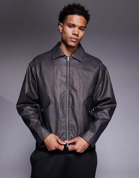 ASOS DESIGN - Giacca marrone in pelle sintetica - view 1