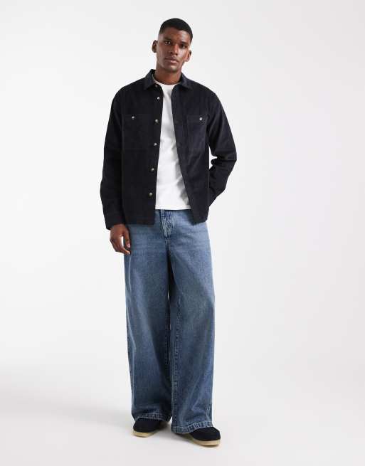 ASOS DESIGN - Giacca nera a coste, 5 di 5