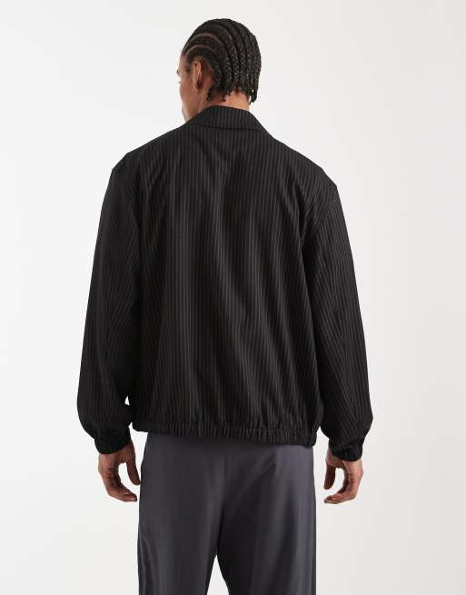 ASOS DESIGN - Giacca nera gessata, 3 di 5