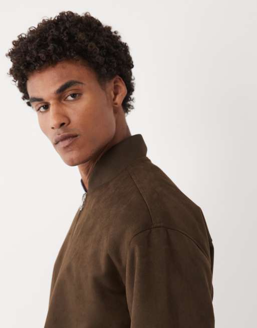 ASOS DESIGN - Giacca oversize in camoscio sintetico marrone, 5 di 5