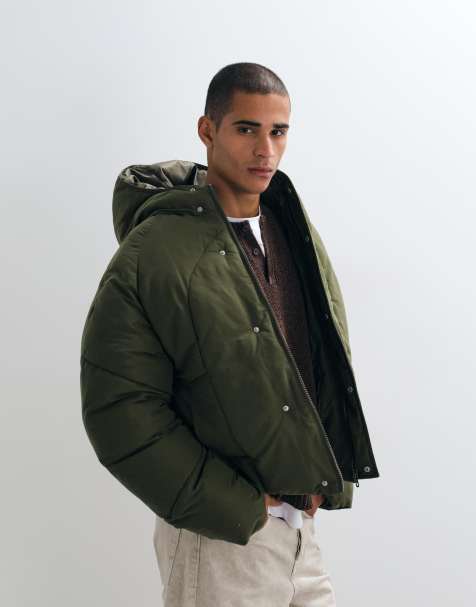 ASOS DESIGN giacca puffer oversize verde medio - view 1