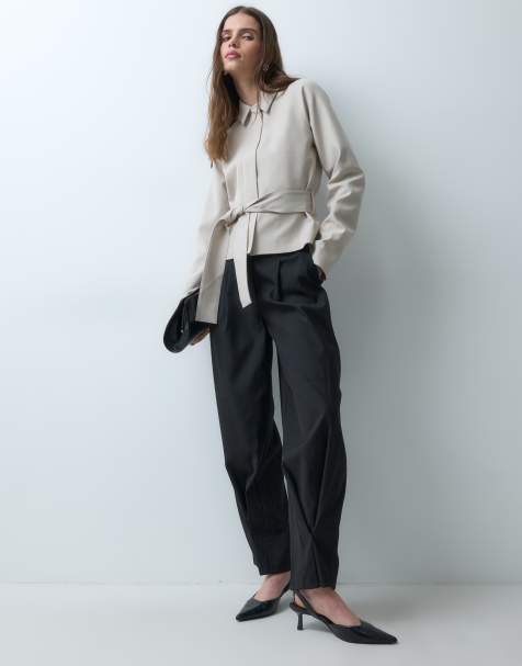ASOS DESIGN giacca sartoriale a vita bassa con cintura - view 1