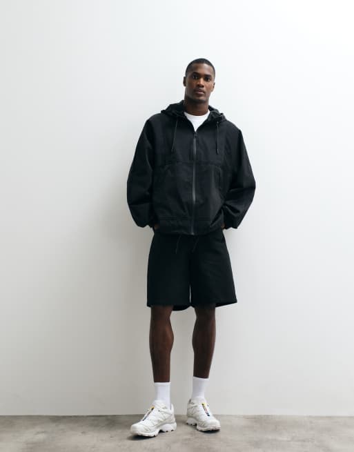 ASOS DESIGN giacca sportiva con cappuccio stormMAX™ nera, 5 di 5
