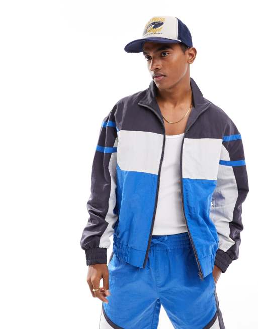 ASOS DESIGN - Giacca sportiva oversize grigia in coordinato