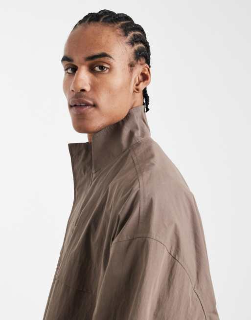 ASOS DESIGN - Giacca sportiva oversize marrone chiaro, 4 di 5