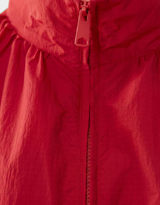 ASOS DESIGN - Giacca sportiva oversize rossa con fondo a palloncino, 8 di 8