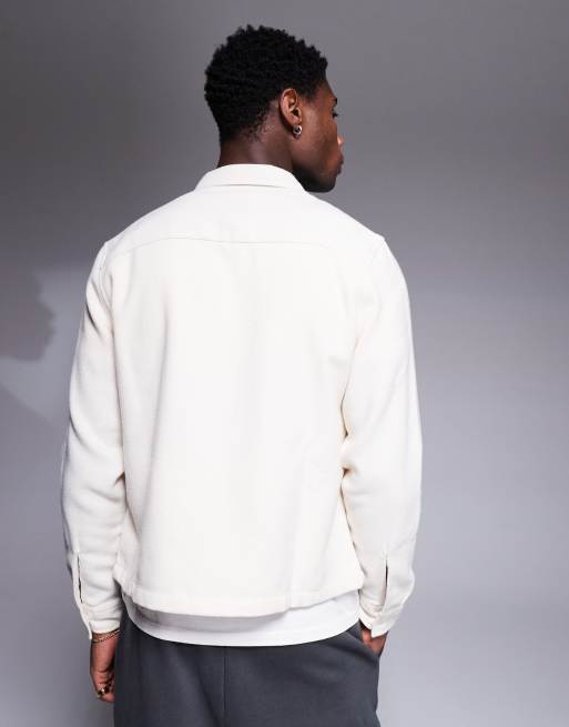 ASOS DESIGN - Giacca squadrata in misto lana color pietra scura, 4 di 4