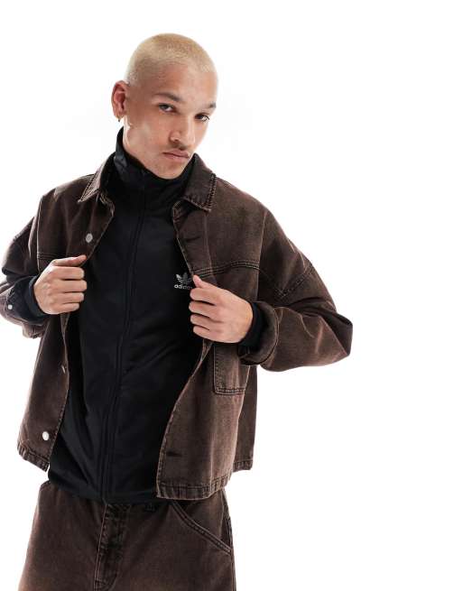 ASOS DESIGN - Giacca squadrata oversize voluminosa lavaggio marrone in coordinato