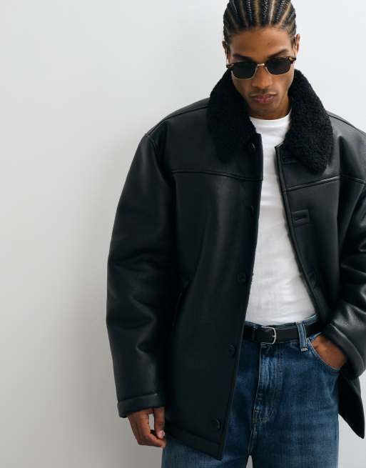 ASOS DESIGN - Giacca stile aviatore nera, 2 di 5