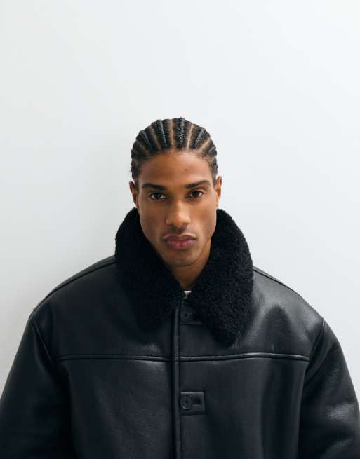 ASOS DESIGN - Giacca stile aviatore nera, 3 di 5