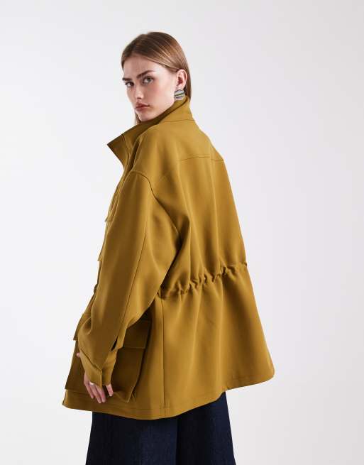 ASOS DESIGN - Giacca stile militare sartoriale color oliva con tasche applicate, 4 di 4