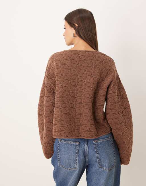 ASOS DESIGN - Giacca trapuntata marrone slavato, 4 di 4