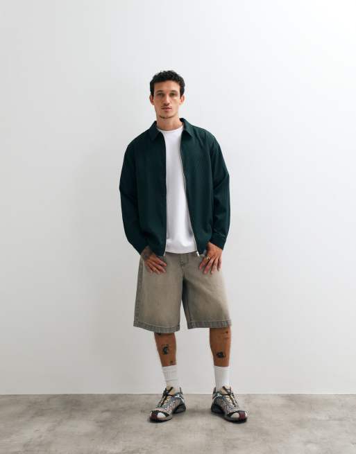 ASOS DESIGN - Giacca verde scuro con zip, 4 di 5