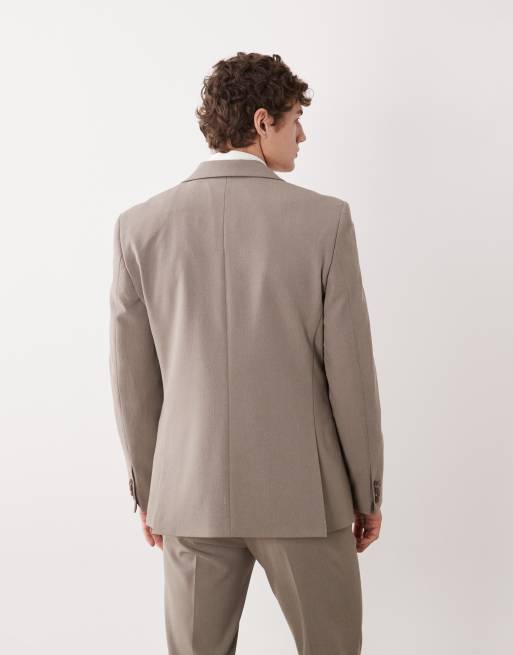 ASOS DESIGN - Giacca da abito skinny color pietra, 5 di 5